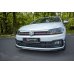 Накладка сплиттер на передний бампер Вариант 4 на Volkswagen Polo VI GTI